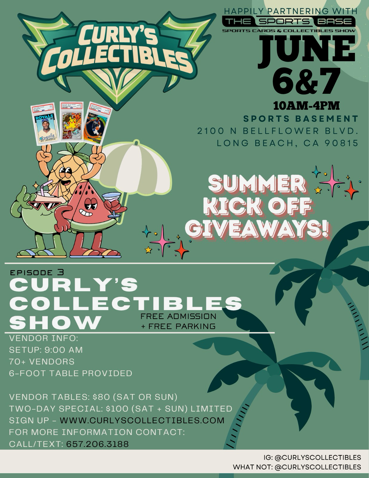 Curly's Collectibles Show β Vendor Table Booking (June 6th, 7th Long Beach)
