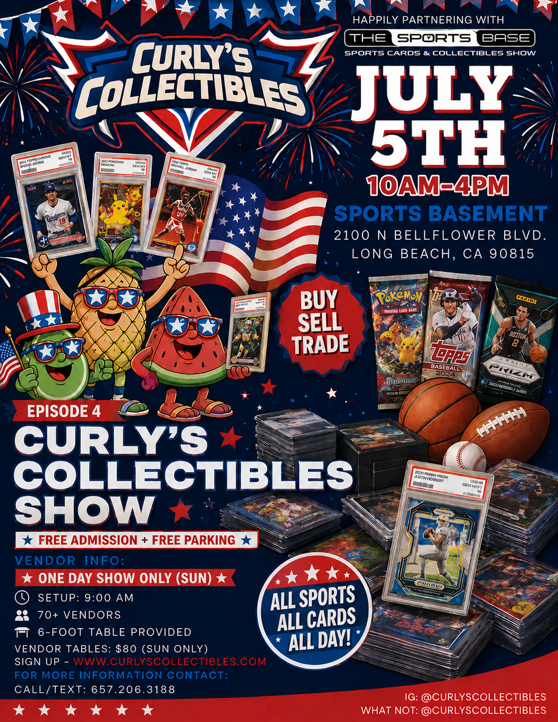 Curly's Collectibles Show – Vendor Table Booking (July 5th, Long Beach)